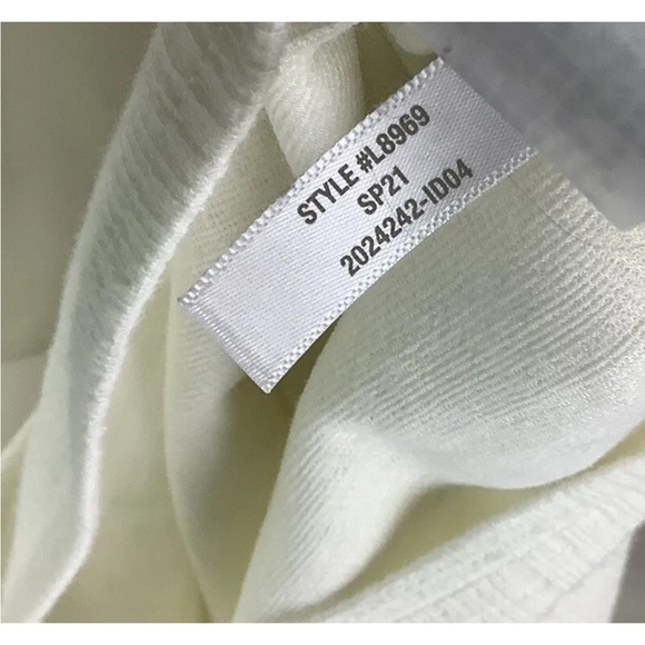 Madewell Sz M Tie Front Cropped Tank Top Cream Cotton Polyester V Neck Style - Picture 6 of 6